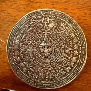 Vintage Large Aztec Calendar Pin/Pendant